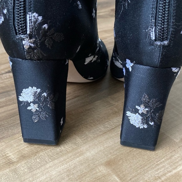 [Zac Posen] NWOB Inez Brocade Floral Block Heel Boot 38.5 - Picture 4 of 16